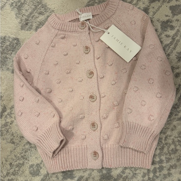 Jamie Kay Sweaters - Jamie Kay Pale Pink Bobble Cardigan